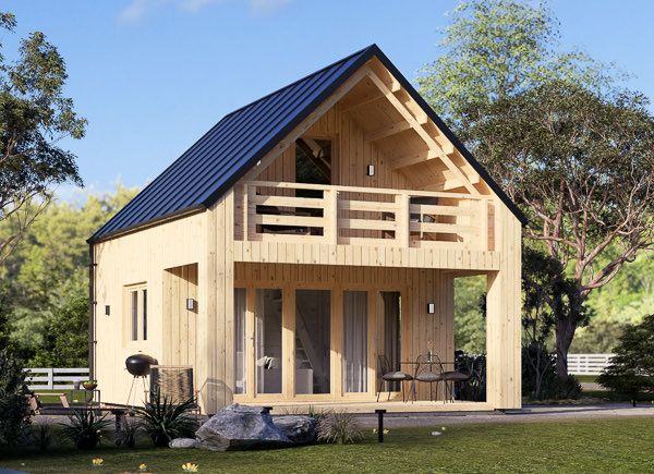 Holzhaus SARA S (44 mm + Holzverschalung), 27 m² avp.ui.product_images.thumbnail 1