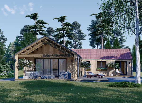 Holzhaus TESSA (PREMIUM Isoliert, 66 mm + Holzverschalung), 127 m² avp.ui.product_images.thumbnail 1