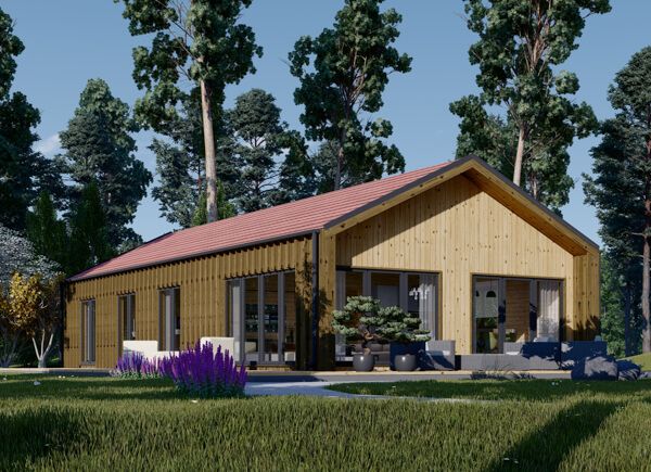 Holzhaus ROBERTA (PREMIUM Isoliert, 66 mm + Holzverschalung), 93 m² avp.ui.product_images.thumbnail 1