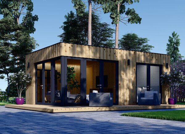 Kleines Holzhaus zum Wohnen PREMIUM (Isoliert, SIP-Paneele), 6,5x4,5 m, 30 m² avp.ui.product_images.thumbnail 1