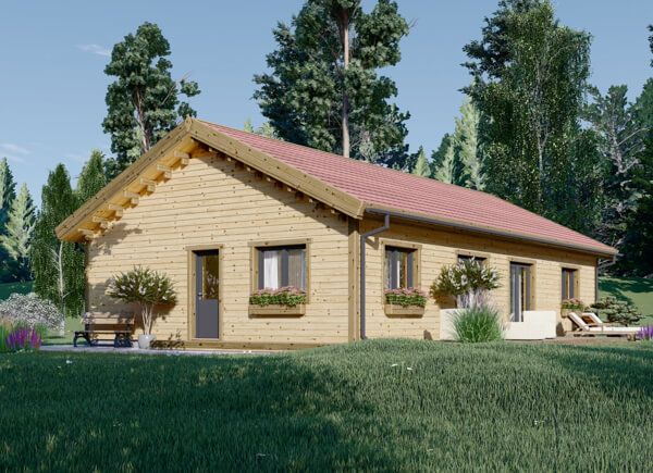 Holzhaus LIMOGES (PREMIUM Isoliert, 66 mm + Holzverschalung), 94 m² avp.ui.product_images.thumbnail 1