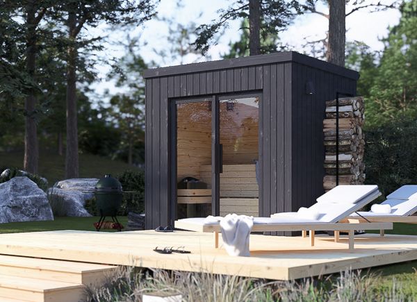 Gartensauna OKO 2 (34 mm + Holzverschalung), 2.3x1.6 m, 2.7 m² avp.ui.product_images.thumbnail 1