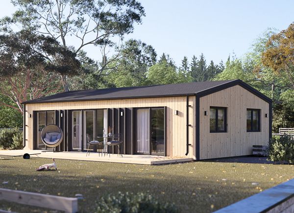 Holzhaus SELENE (Isoliert, 44 mm + Holzverschalung), 54 m² avp.ui.product_images.thumbnail 1