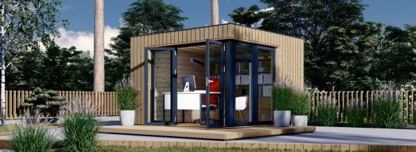 Gartenhaus aus Holz PREMIUM (Extra Isoliert, 34 mm + Holzverschalung), 3x3 m, 9 m²