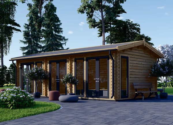 Kleines Holzhaus MARION (34 mm), 7,5x4 m, 30 m² avp.ui.product_images.thumbnail 1