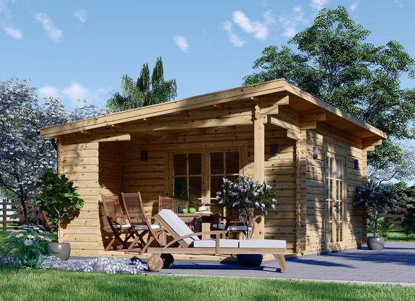Gartenhaus aus Holz CARL (34 mm), 5x4 m, 20 m² + 8 m² Terrasse avp.ui.product_images.thumbnail 1