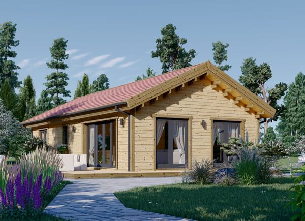 Holzhaus ANICA (PREMIUM Isoliert, 66 mm + Holzverschalung), 63 m² avp.ui.product_images.thumbnail 1