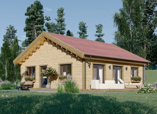 Blockbohlenhaus kaufen Blockhaus Bausatz zum besten Preis