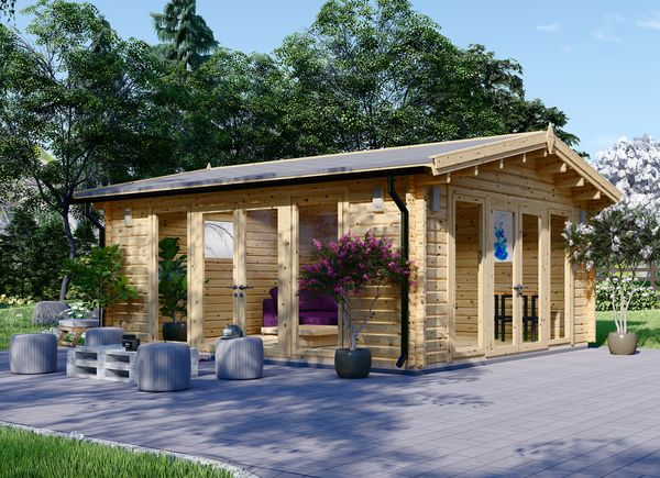 Gartenhaus aus Holz MIA (44+44 mm), 5,5x5,5 m, 30 m² avp.ui.product_images.thumbnail 1