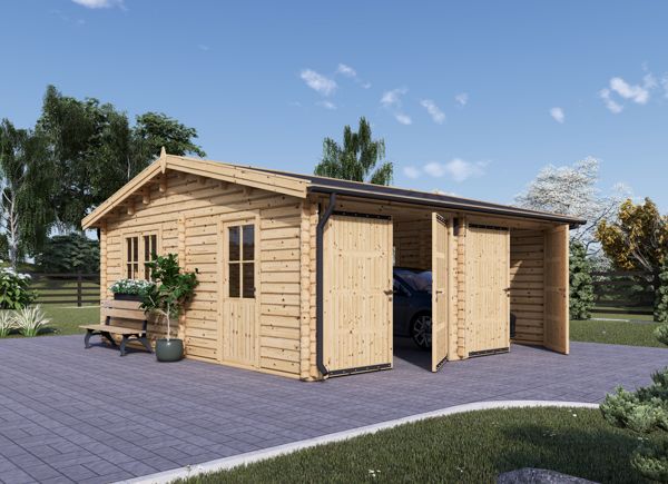 Doppelgarage aus Holz ALTERNATIVE DUO (44 mm), 6x6 m, 36 m² avp.ui.product_images.thumbnail 1