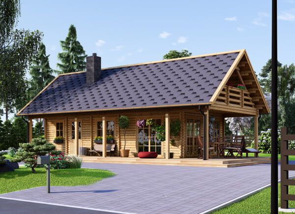 Holzhaus AURA (66 mm), 100 m² + 35 m² avp.ui.product_images.thumbnail 1
