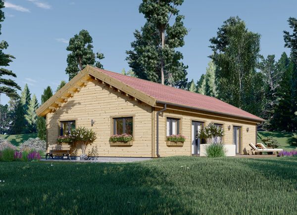 Holzhaus JULIA (PREMIUM Isoliert, 66 mm + Holzverschalung), 94 m² avp.ui.product_images.thumbnail 1