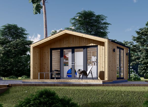 Gartenhaus aus Holz PIA (34 mm + Holzverschalung), 5x3 m, 15 m² avp.ui.product_images.thumbnail 1