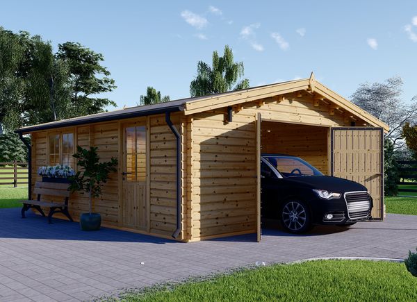 Holzgarage CLASSIC (44 mm), 6x6 m, 36 m² avp.ui.product_images.thumbnail 1