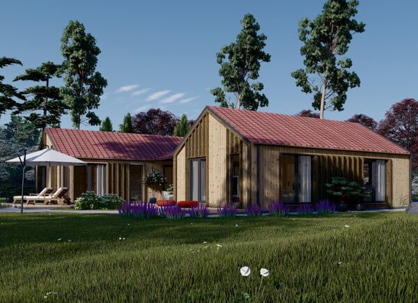 Holzhaus SCARLET (PREMIUM Isoliert, 66 mm + Holzverschalung), 136 m² avp.ui.product_images.thumbnail 1