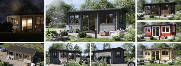 Gartenhaus aus Holz OAK (44 mm), 6x3 m, 18 m²
