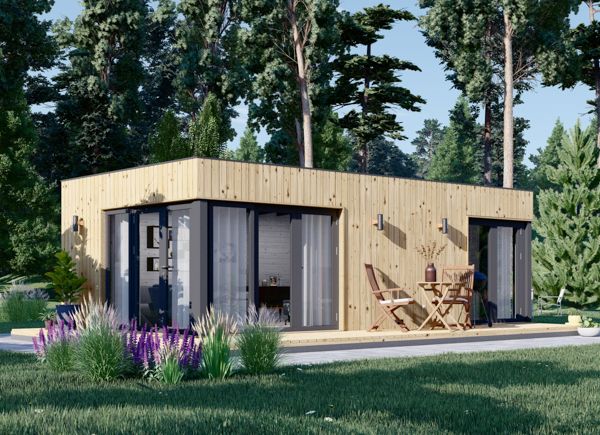 Kleines Holzhaus PREMIUM (Extra Isoliert, 34 mm + Holzverschalung), 7,5x4 m, 30 m² avp.ui.product_images.thumbnail 1
