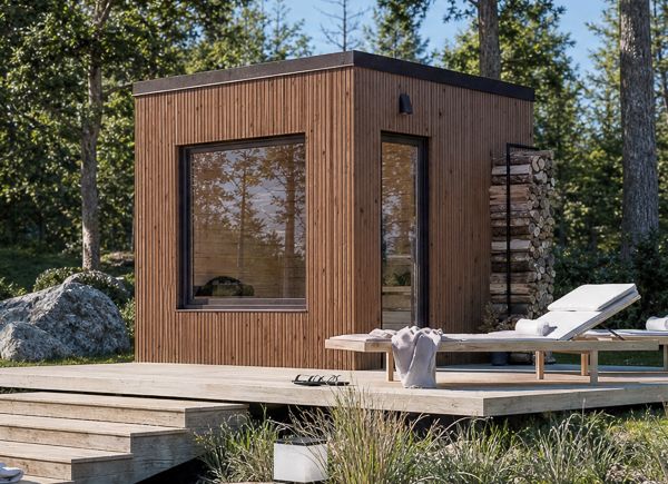 Holzsauna OKO 1 | Thermoholz – 2,44×2,44 m, 4,10 m² thumbnail 1