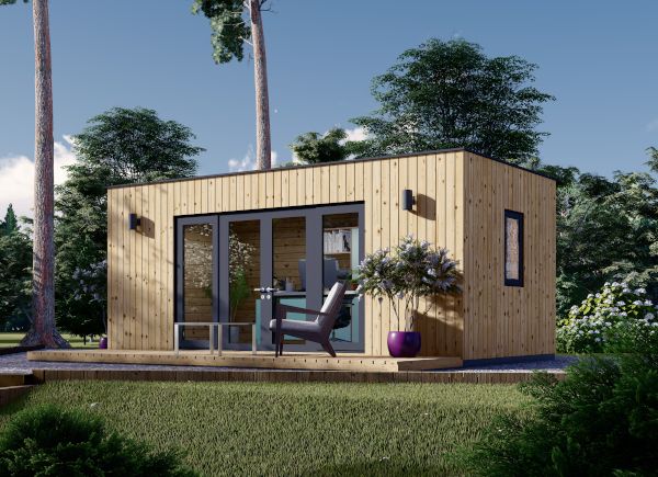 Gartenhaus aus Holz PREMIUM (Isoliert, 34 mm + Holzverschalung), 6x3 m, 18 m² avp.ui.product_images.thumbnail 1