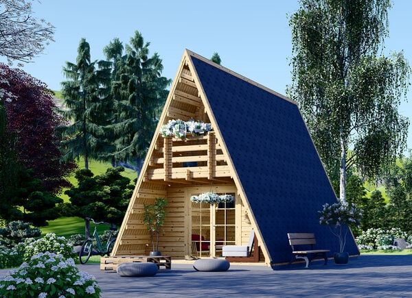 Gartenhaus aus Holz TIPI (44 mm), 4,5x7 m, 23 m² + 14 m² Schlafboden avp.ui.product_images.thumbnail 1
