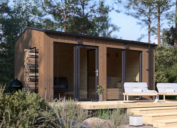 Gartensauna SERENE 2 (34 mm + Holzverschalung), 4.5x2.5 m, 5 m² avp.ui.product_images.thumbnail 1