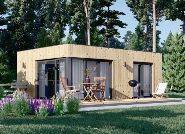 Kleines Holzhaus PREMIUM (Isoliert, 34 mm + Holzverschalung), 6,5x4,5 m, 30 m² avp.ui.product_images.thumbnail 1