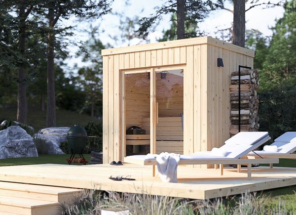 Gartensauna OKO 2 (34 mm + Holzverschalung), 2.3x1.6 m, 2.7 m² avp.ui.product_images.thumbnail 1
