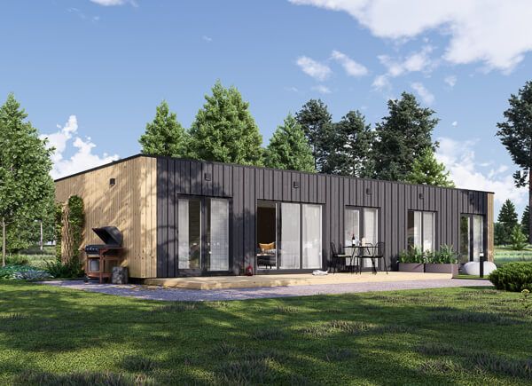 Holzhaus BELLA 3 (Isoliert, 44 mm + Holzverschalung), 75 m² avp.ui.product_images.thumbnail 1