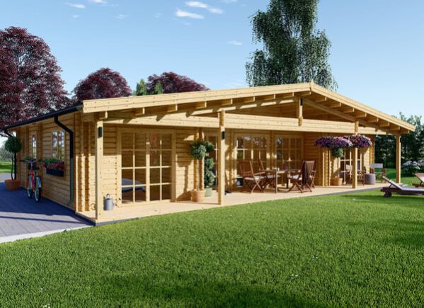 Holzhaus RIVIERA (Isoliert, 44+44 mm), 100 m² + 20 m² Terrasse avp.ui.product_images.thumbnail 1