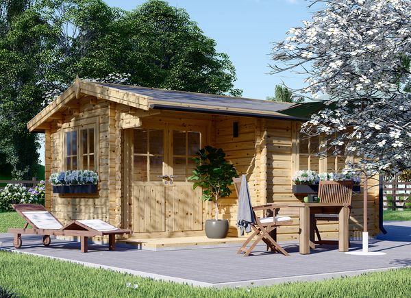 Gartenhaus aus Holz OSLO (Isoliert, 34+34 mm), 5x4 m, 20 m² avp.ui.product_images.thumbnail 1