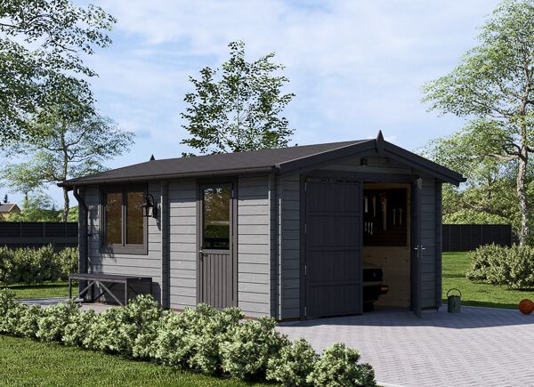 Holzgarage CLASSIC (44 mm), 3,6 x 5,4 m, 20 m² avp.ui.product_images.thumbnail 1