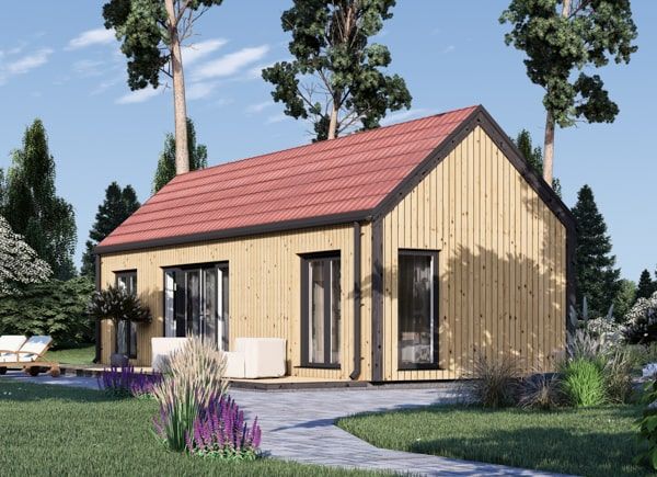 Holzhaus ADALINE (Isoliert - RClass, 66 mm + Holzverschalung), 41 m² avp.ui.product_images.thumbnail 1