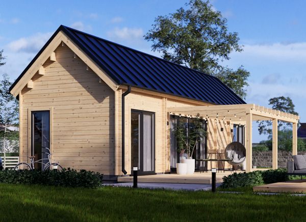 Holzhaus ADALINE S (44 mm), 45 m² thumbnail 1
