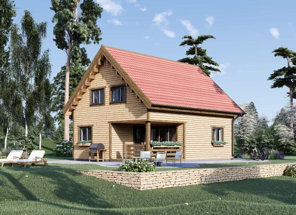 Holzhaus DORIS (Isoliert - RClass, 66 mm + Holzverschalung), 85 m² avp.ui.product_images.thumbnail 1