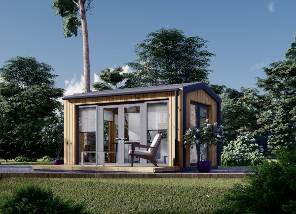 Gartenhaus aus Holz EMMY (34 mm + Holzverschalung), 4x3 m, 12 m² avp.ui.product_images.thumbnail 1