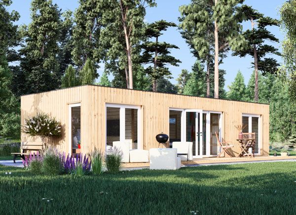 Modernes Ferienhaus aus Holz PREMIUM S (34 mm + Holzverschalung), 10.5x4.5 m, 47 m² avp.ui.product_images.thumbnail 1