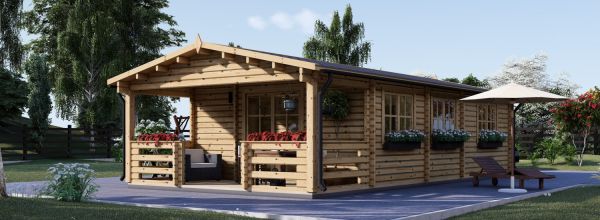 Holzhaus HYMER (44 mm), 42 m² + 10 m²