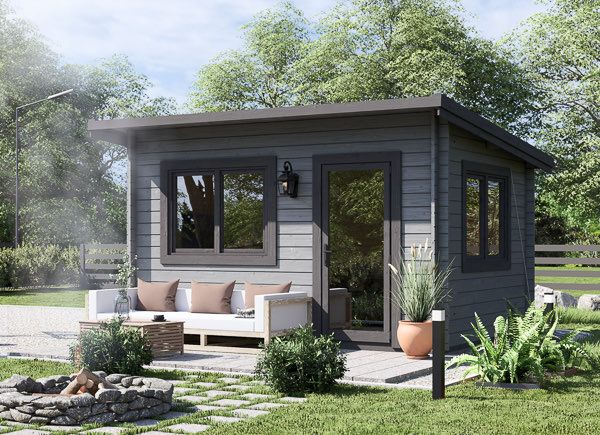Gartenhaus aus Holz mit Flachdach DREUX F (34 mm), 4x3 m, 12 m² avp.ui.product_images.thumbnail 1