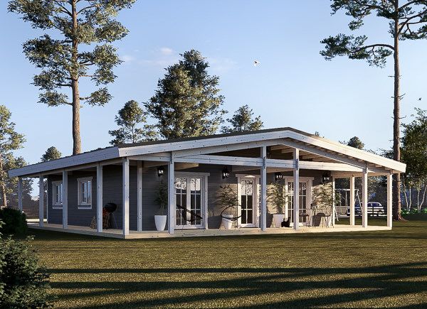 Holzhaus CARLOTA S PLUS (Isoliert, 58 mm + Holzverschalung), 90 m² avp.ui.product_images.thumbnail 1