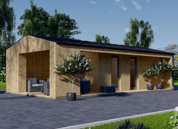 Kleines Holzhaus ANNA Modern (34 mm + Holzverschalung), 20 m² + 16 m² Terrasse avp.ui.product_images.thumbnail 1