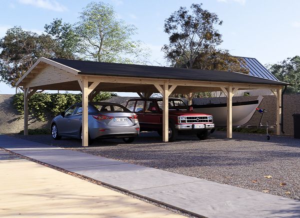 Carport aus Holz CLASSIC TRIO, 5.95x8.95 m avp.ui.product_images.thumbnail 1