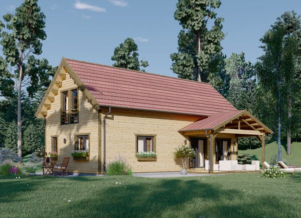 Holzhaus VERA (PREMIUM Isoliert, 66 mm + Holzverschalung), 110 m² avp.ui.product_images.thumbnail 1