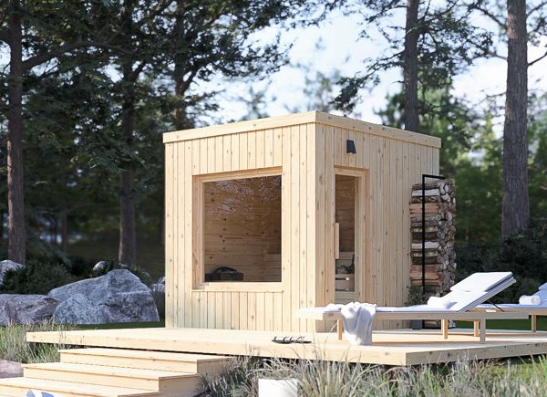 Gartensauna OKO 1 (34 mm + Holzverschalung), 2.3x2.3 m, 4.1 m² avp.ui.product_images.thumbnail 1
