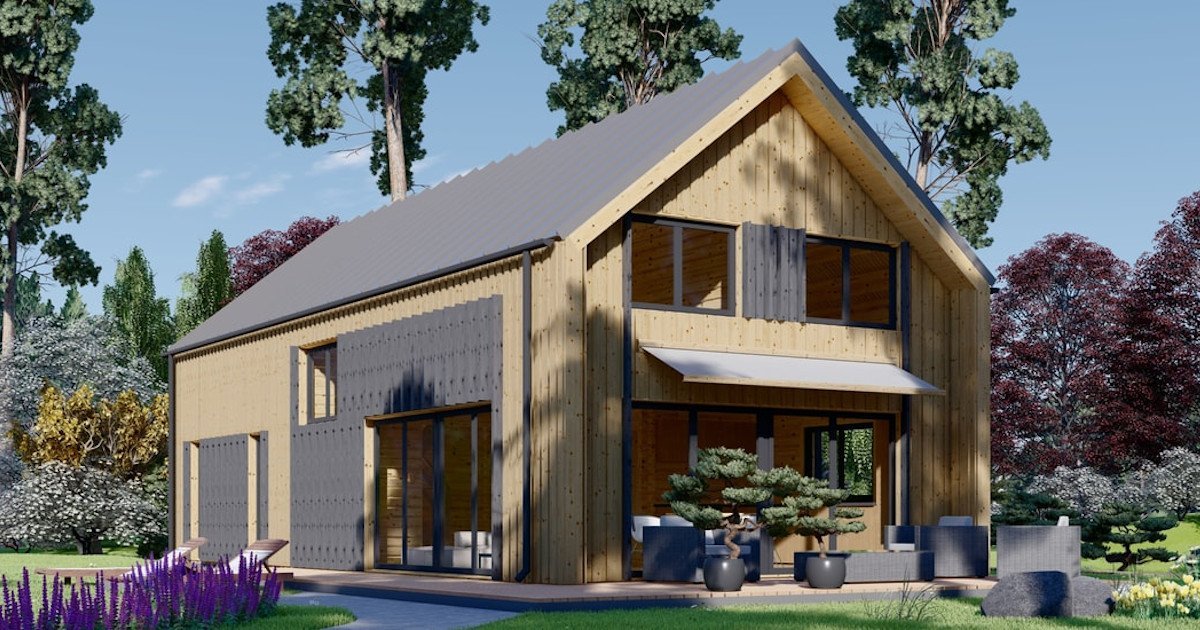 Holzhaus mit 2 Etagen für mehr Wohnraum