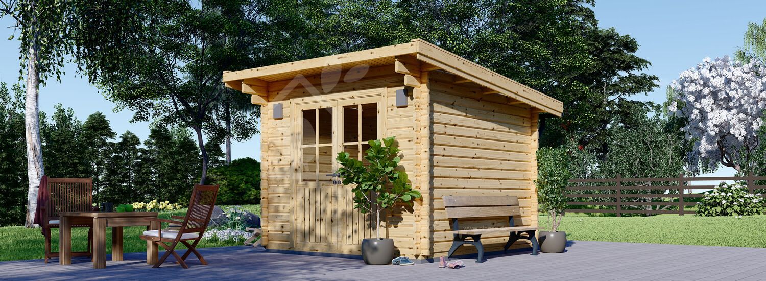 Gartenhaus aus Holz MALTA (34 mm), 3x3 m, 9 m² visualization 1