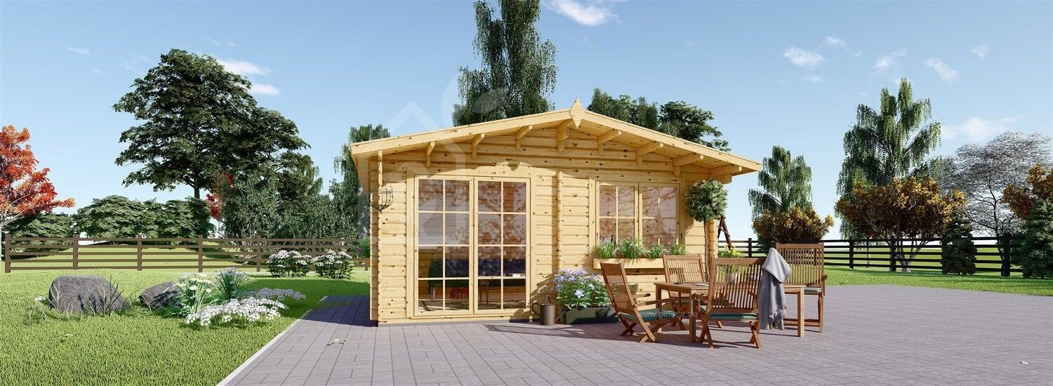 Gartenhaus aus Holz WISSOUS (34 mm), 5x4 m, 20 m² visualization 1