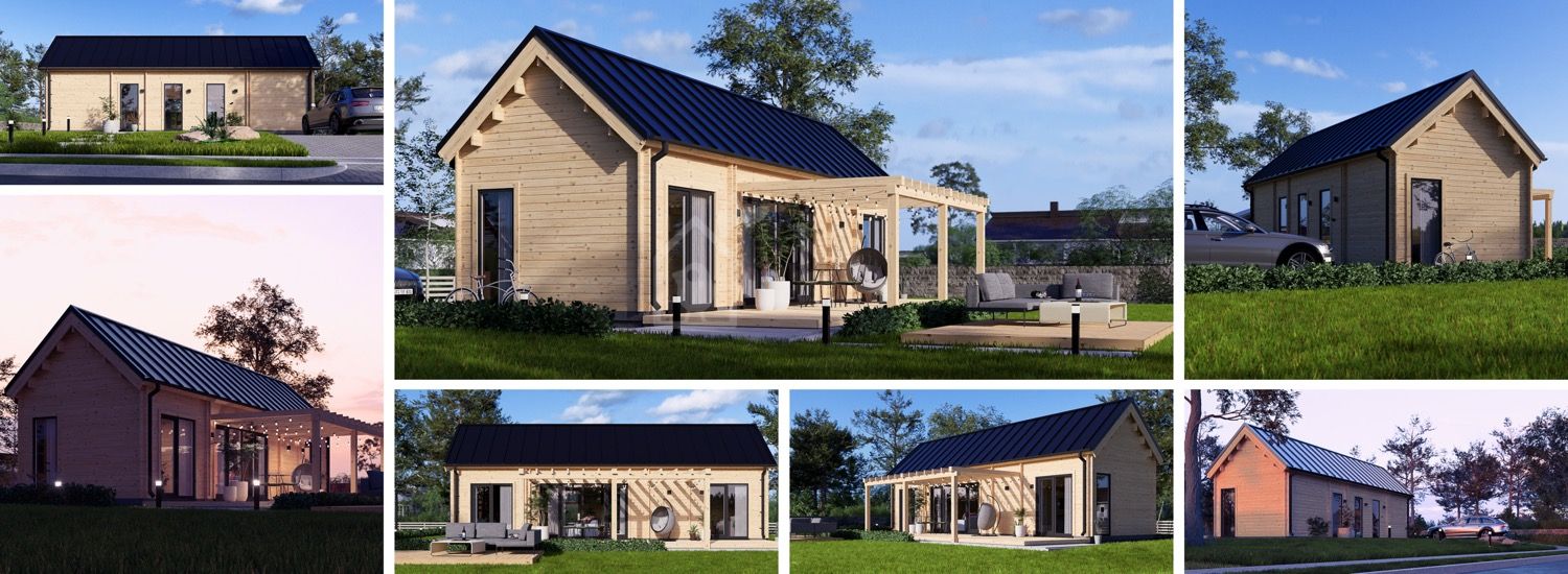 Holzhaus ADALINE S (44 mm), 45 m² visualization 1