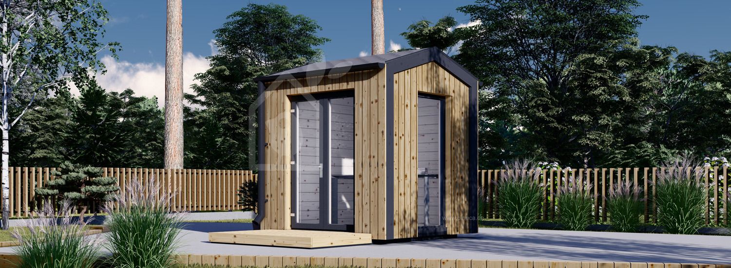 Gartenhaus aus Holz EMMY (34 mm + Holzverschalung), 2x2 m, 4 m² visualization 1