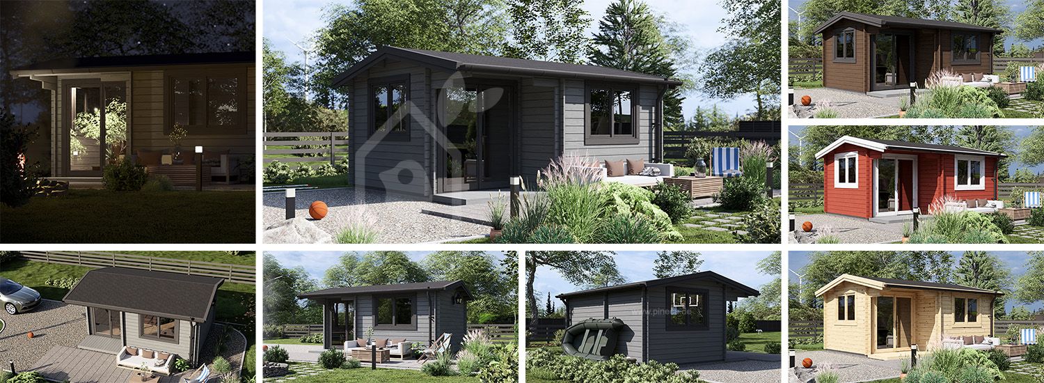Gartenhaus aus Holz OSLO (34 mm), 5x4 m, 20 m² visualization 1