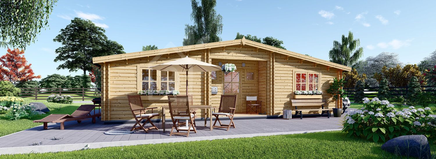 Holzhaus FILL (Isoliert, 44+44 mm), 60 m² visualization 1